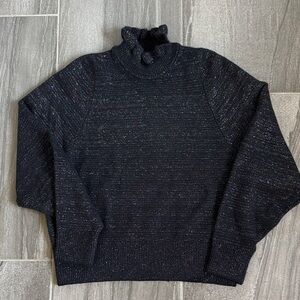 Scotch & Soda Black Turtleneck Sweater